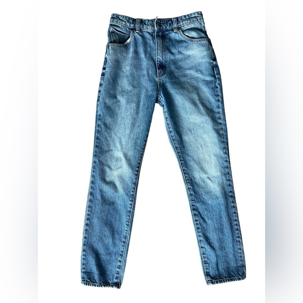Rolla’s High Rise Relaxed Painted Pockets Light Wash Size 26
